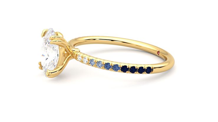Taylor & Hart Damson Oval Engagement Ring 360 degree image 22