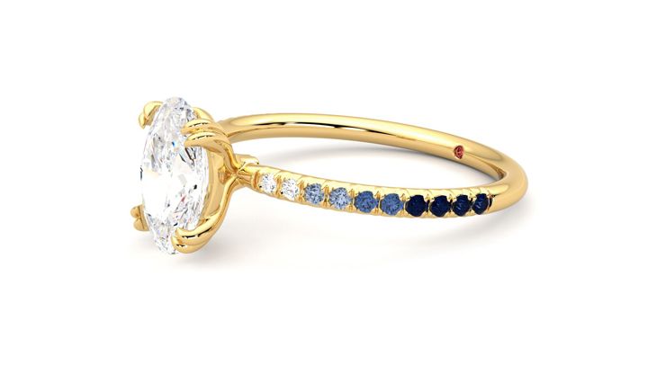 Taylor & Hart Damson Oval Engagement Ring 360 degree image 23