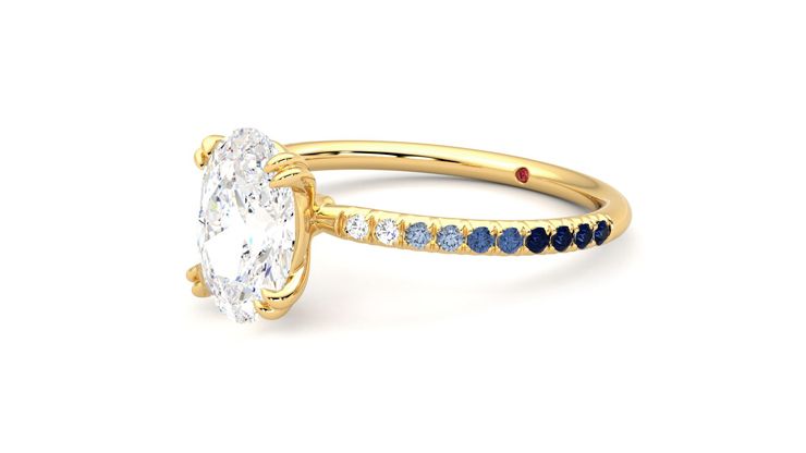 Taylor & Hart Damson Oval Engagement Ring 360 degree image 24