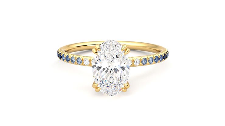 Taylor & Hart Damson Oval Engagement Ring 360 degree image 29