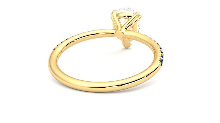 Taylor & Hart Damson Pear Engagement Ring 360 degree image 14