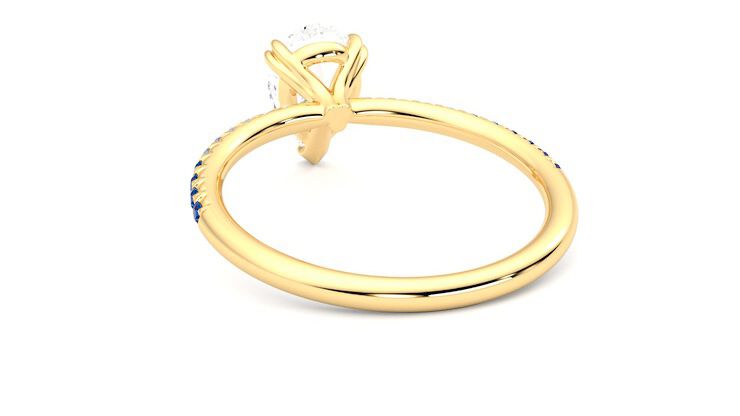 Taylor & Hart Damson Pear Engagement Ring 360 degree image 16