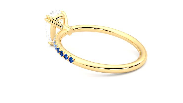 Taylor & Hart Damson Pear Engagement Ring 360 degree image 18