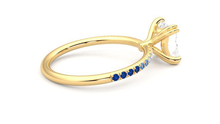 Taylor & Hart Damson Princess Engagement Ring 360 degree image 11