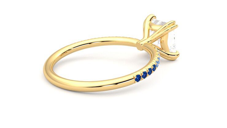 Taylor & Hart Damson Princess Engagement Ring 360 degree image 12