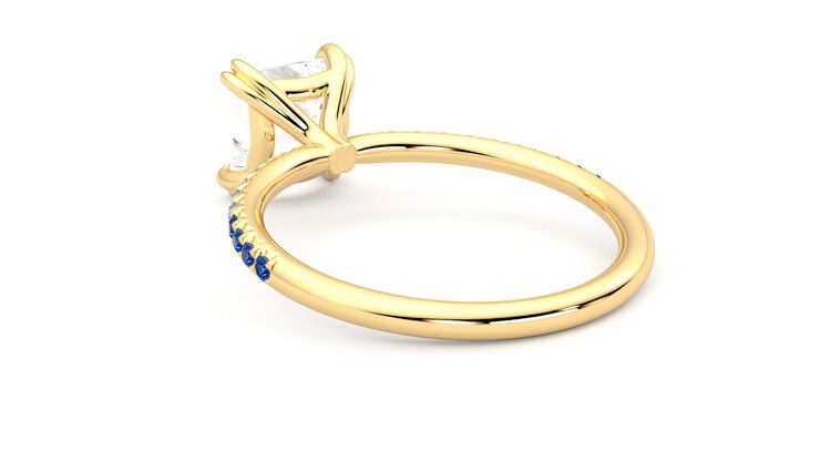 Taylor & Hart Damson Princess Engagement Ring 360 degree image 17