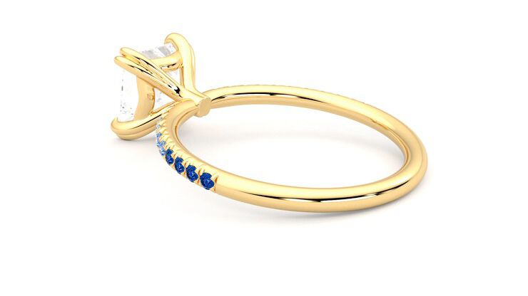 Taylor & Hart Damson Princess Engagement Ring 360 degree image 18