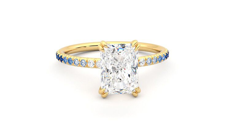 Taylor & Hart Damson Radiant Engagement Ring 360 degree image 2