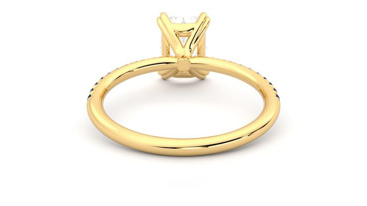 Taylor & Hart Damson Radiant Engagement Ring 360 degree image 15