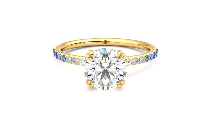 Taylor & Hart Damson Round Engagement Ring 360 degree image 0