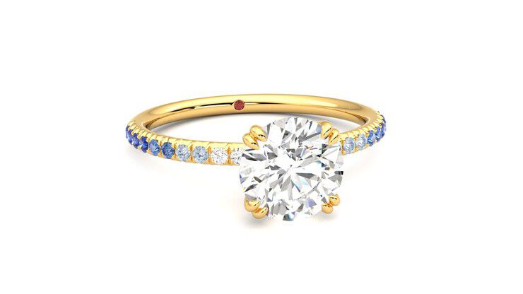 Taylor & Hart Damson Round Engagement Ring 360 degree image 3