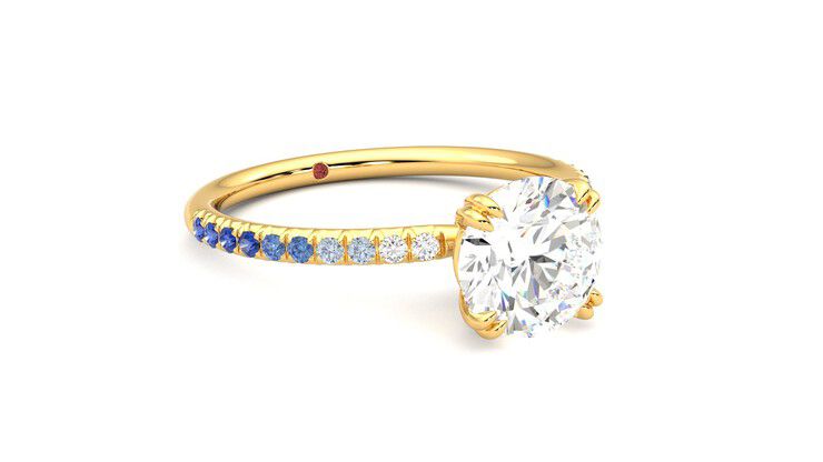 Taylor & Hart Damson Round Engagement Ring 360 degree image 5