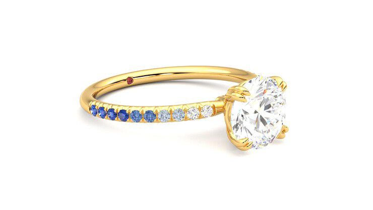 Taylor & Hart Damson Round Engagement Ring 360 degree image 6
