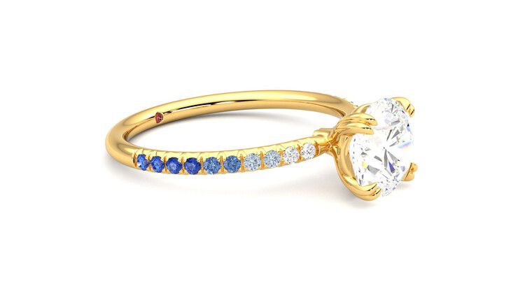 Taylor & Hart Damson Round Engagement Ring 360 degree image 7