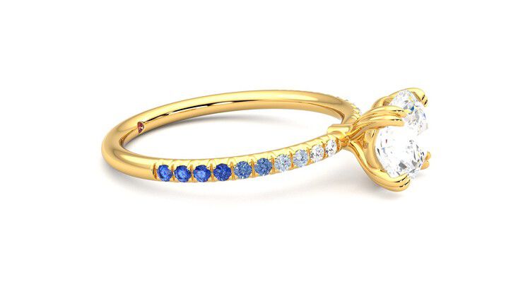 Taylor & Hart Damson Round Engagement Ring 360 degree image 8