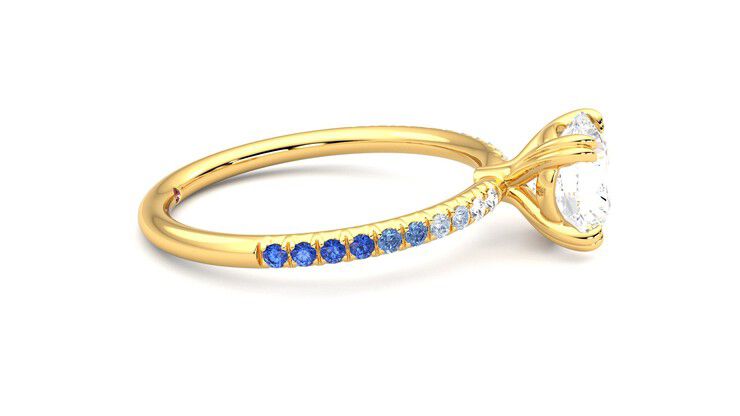 Taylor & Hart Damson Round Engagement Ring 360 degree image 9