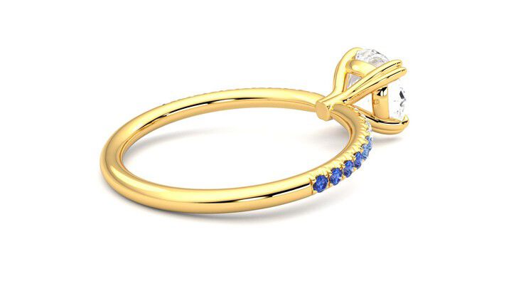 Taylor & Hart Damson Round Engagement Ring 360 degree image 12