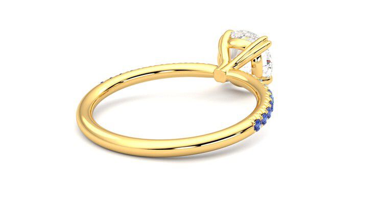 Taylor & Hart Damson Round Engagement Ring 360 degree image 13