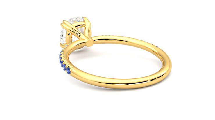 Taylor & Hart Damson Round Engagement Ring 360 degree image 17