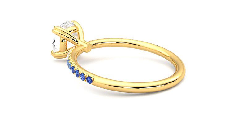 Taylor & Hart Damson Round Engagement Ring 360 degree image 18