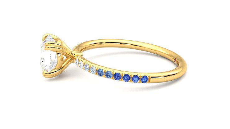 Taylor & Hart Damson Round Engagement Ring 360 degree image 21