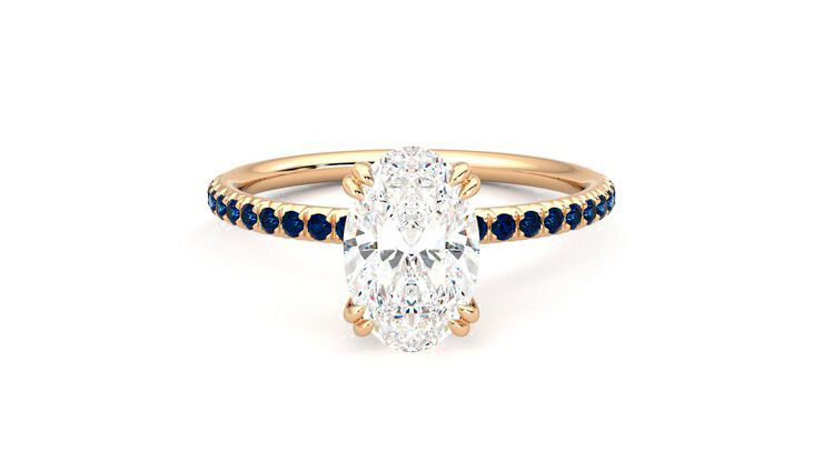 Taylor & Hart Damson Oval Engagement Ring 360 degree image 0