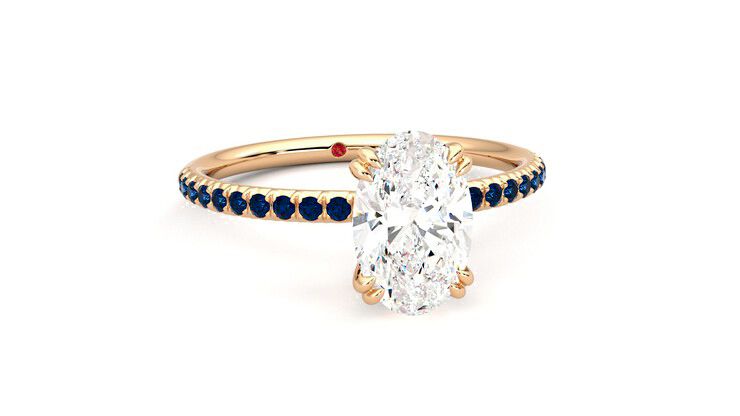 Taylor & Hart Damson Oval Engagement Ring 360 degree image 3