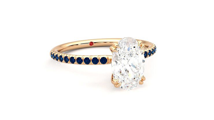 Taylor & Hart Damson Oval Engagement Ring 360 degree image 4
