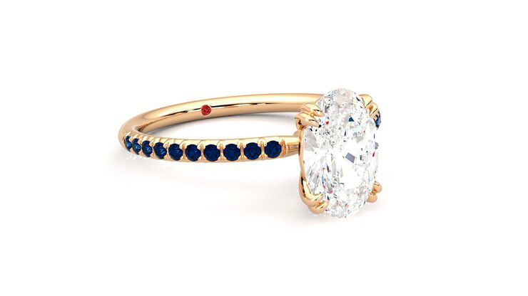 Taylor & Hart Damson Oval Engagement Ring 360 degree image 5