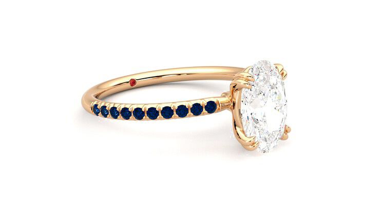 Taylor & Hart Damson Oval Engagement Ring 360 degree image 6