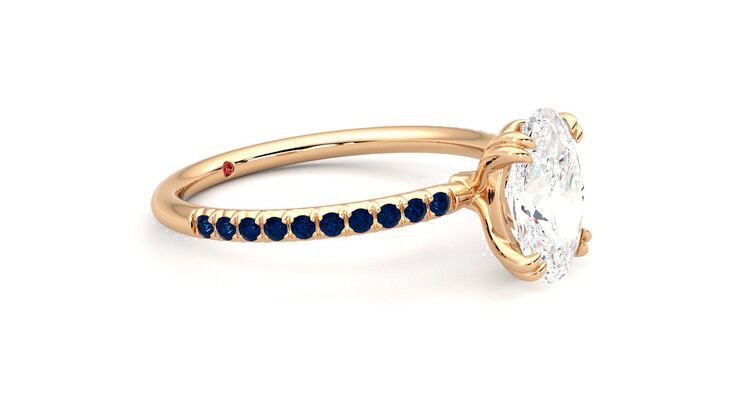 Taylor & Hart Damson Oval Engagement Ring 360 degree image 7
