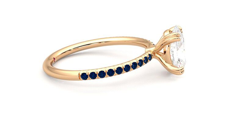 Taylor & Hart Damson Oval Engagement Ring 360 degree image 9