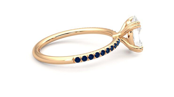 Taylor & Hart Damson Oval Engagement Ring 360 degree image 10