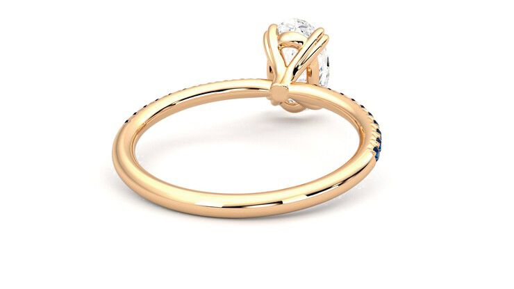 Taylor & Hart Damson Oval Engagement Ring 360 degree image 14