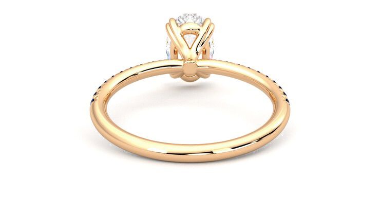 Taylor & Hart Damson Oval Engagement Ring 360 degree image 15