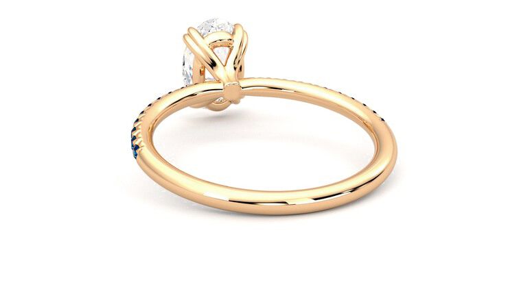 Taylor & Hart Damson Oval Engagement Ring 360 degree image 16