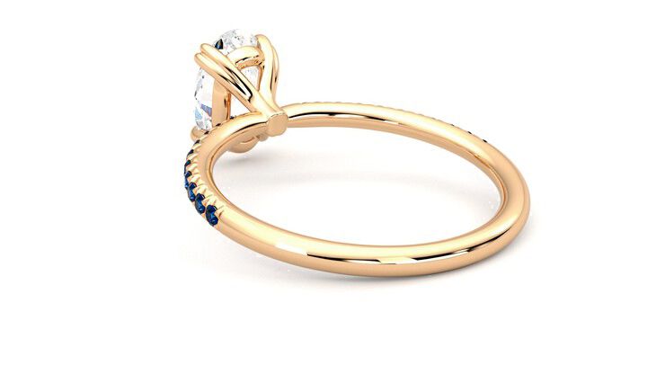 Taylor & Hart Damson Oval Engagement Ring 360 degree image 17