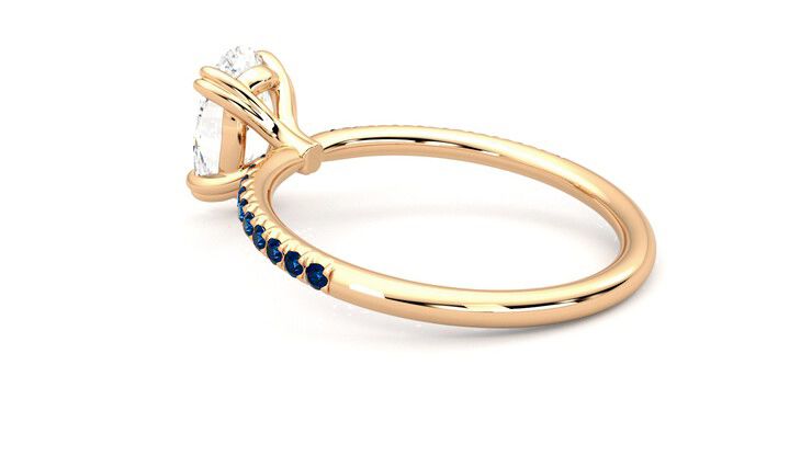 Taylor & Hart Damson Oval Engagement Ring 360 degree image 18