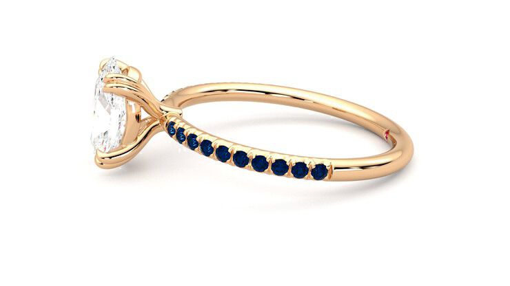 Taylor & Hart Damson Oval Engagement Ring 360 degree image 21