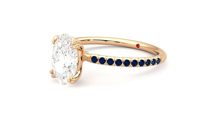 Taylor & Hart Damson Oval Engagement Ring 360 degree image 24