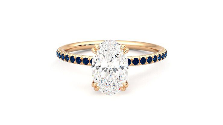Taylor & Hart Damson Oval Engagement Ring 360 degree image 29