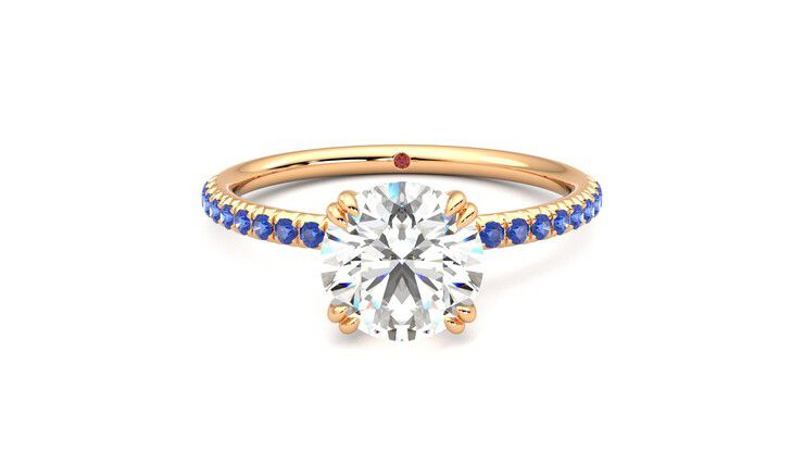 Taylor & Hart Damson Round Engagement Ring 360 degree image 0