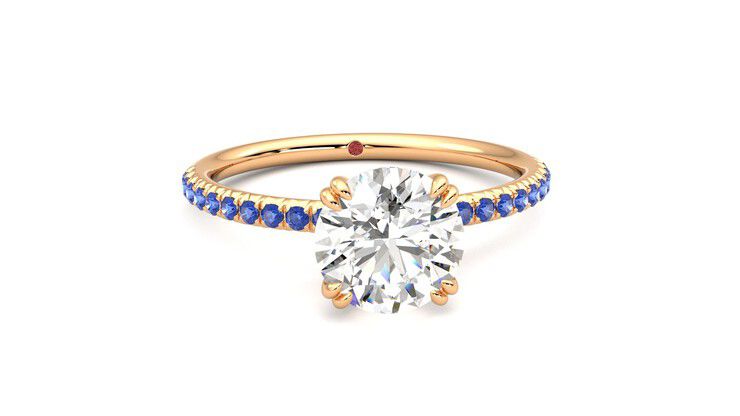 Taylor & Hart Damson Round Engagement Ring 360 degree image 2