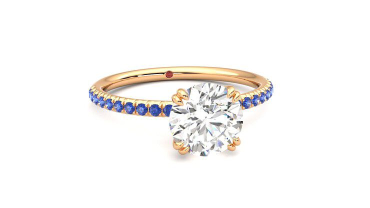 Taylor & Hart Damson Round Engagement Ring 360 degree image 3