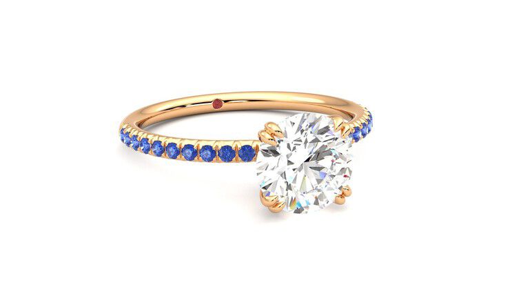 Taylor & Hart Damson Round Engagement Ring 360 degree image 4