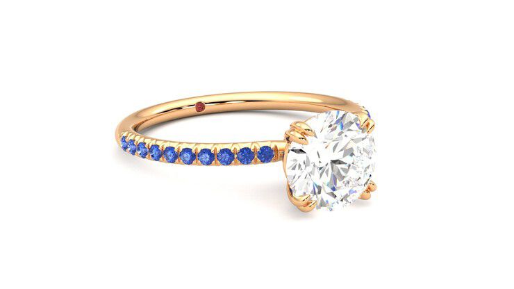 Taylor & Hart Damson Round Engagement Ring 360 degree image 5