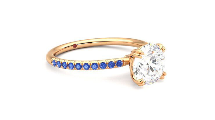Taylor & Hart Damson Round Engagement Ring 360 degree image 6