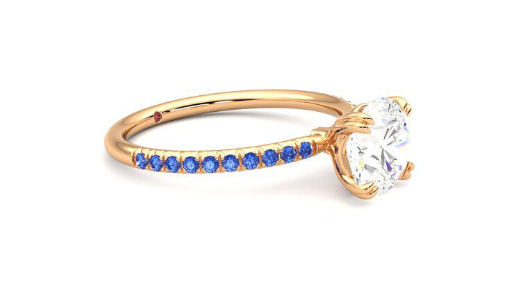 Taylor & Hart Damson Round Engagement Ring 360 degree image 7