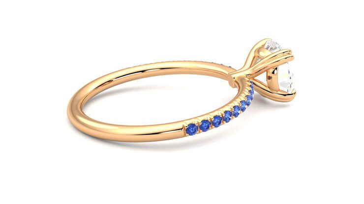 Taylor & Hart Damson Round Engagement Ring 360 degree image 11