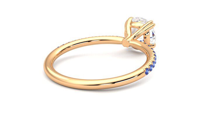 Taylor & Hart Damson Round Engagement Ring 360 degree image 13